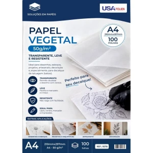 Papel Vegetal Artistico/tattoo 50g.a4 100f