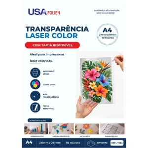 Transparencia Laserjet Laser Color Tarja Remov.a4 50f