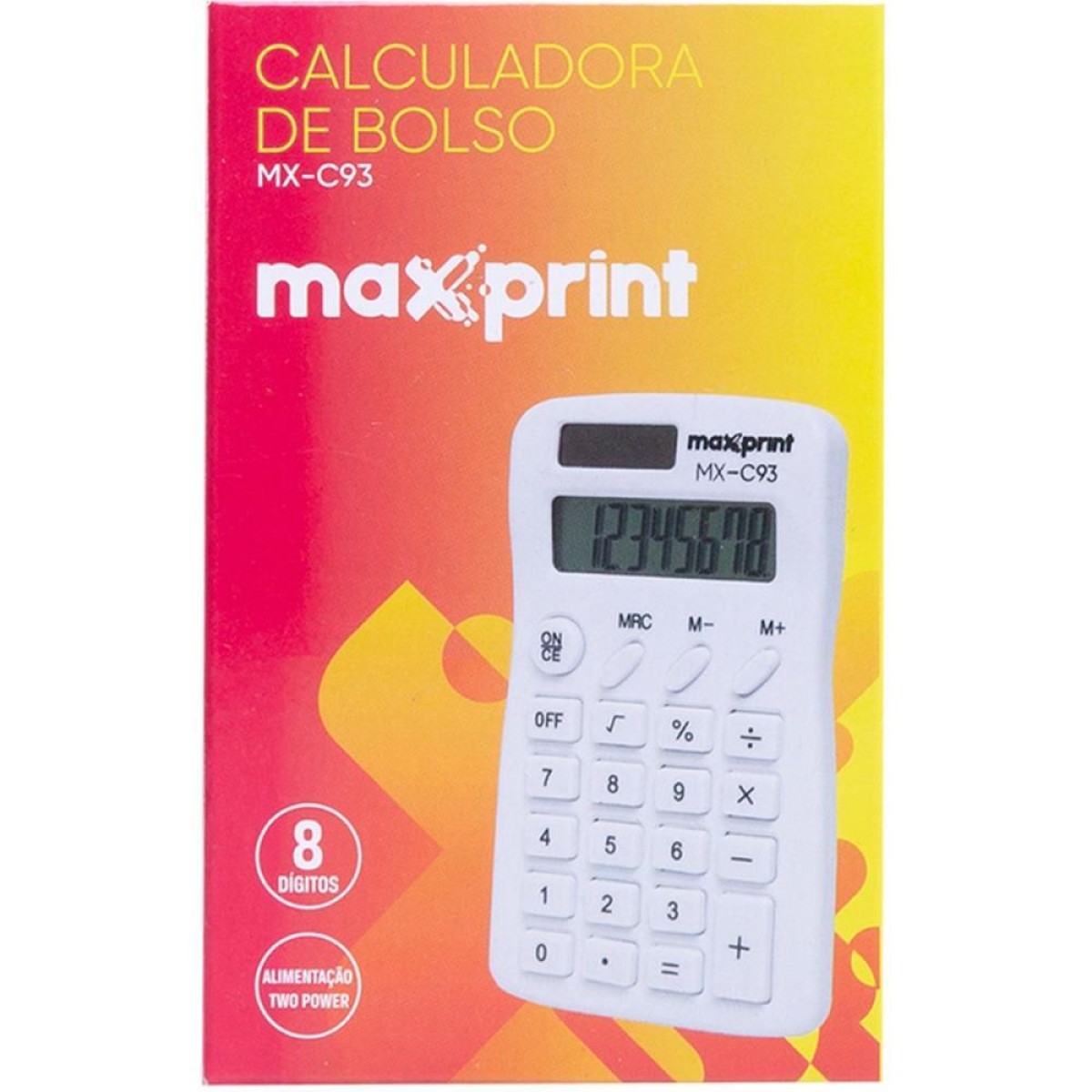 Calculadora De Bolso 8dig. Branco Mx-c93