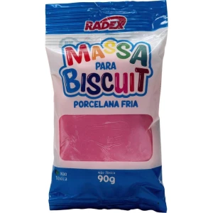 Massa De Porcelana Fria Biscuit 90g. Rosa Escuro