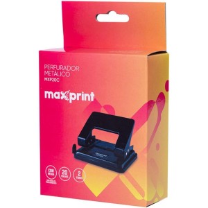 Perfurador De Papel Mx-p20c 2furos P/20fls Preto