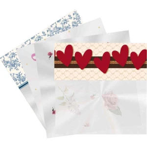 Saco Poli Transparente Decorad 52x70cm. Diversas Estampas