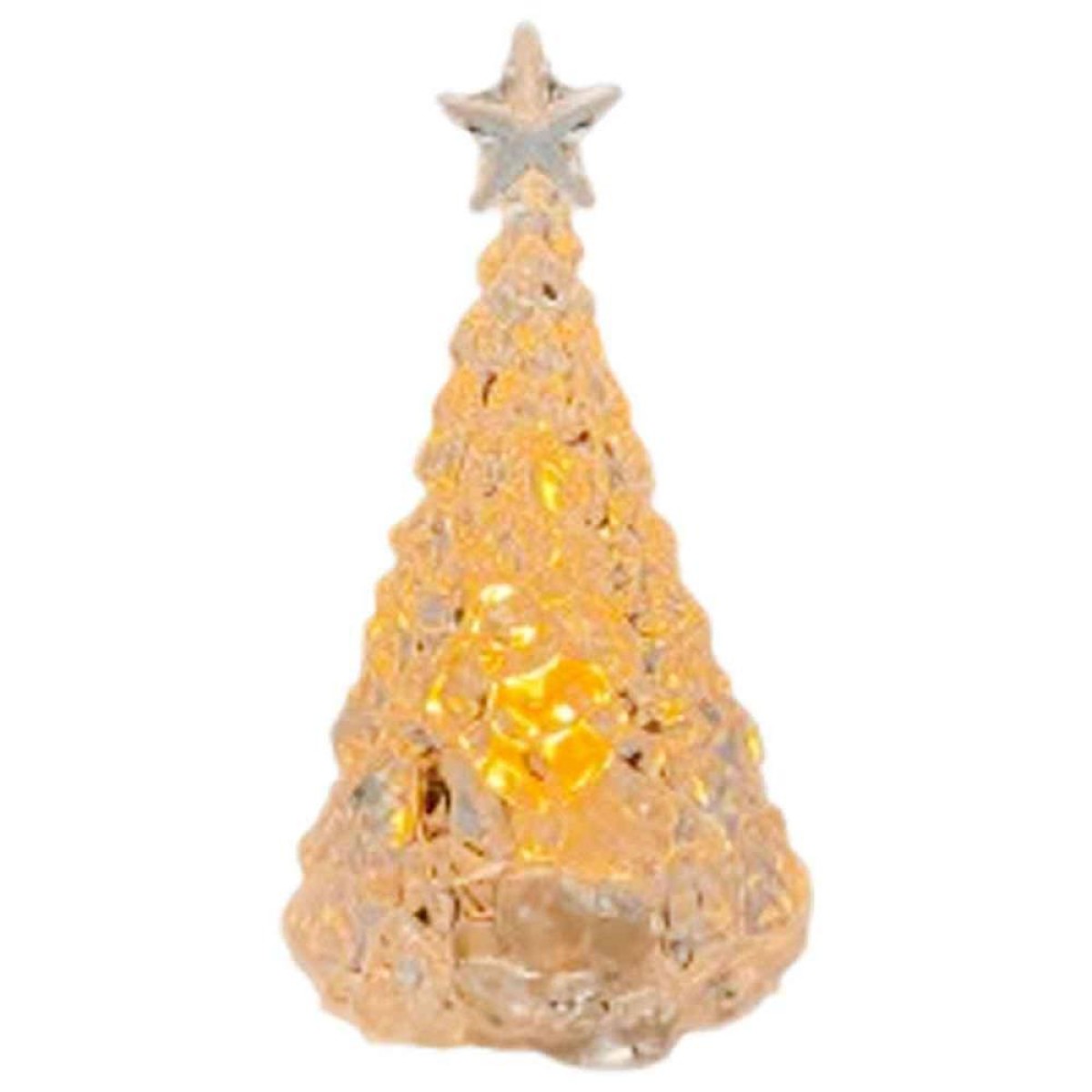 Artigo Para Decoracao Natal Mini Arvore Luz Am. 6x10,5cm