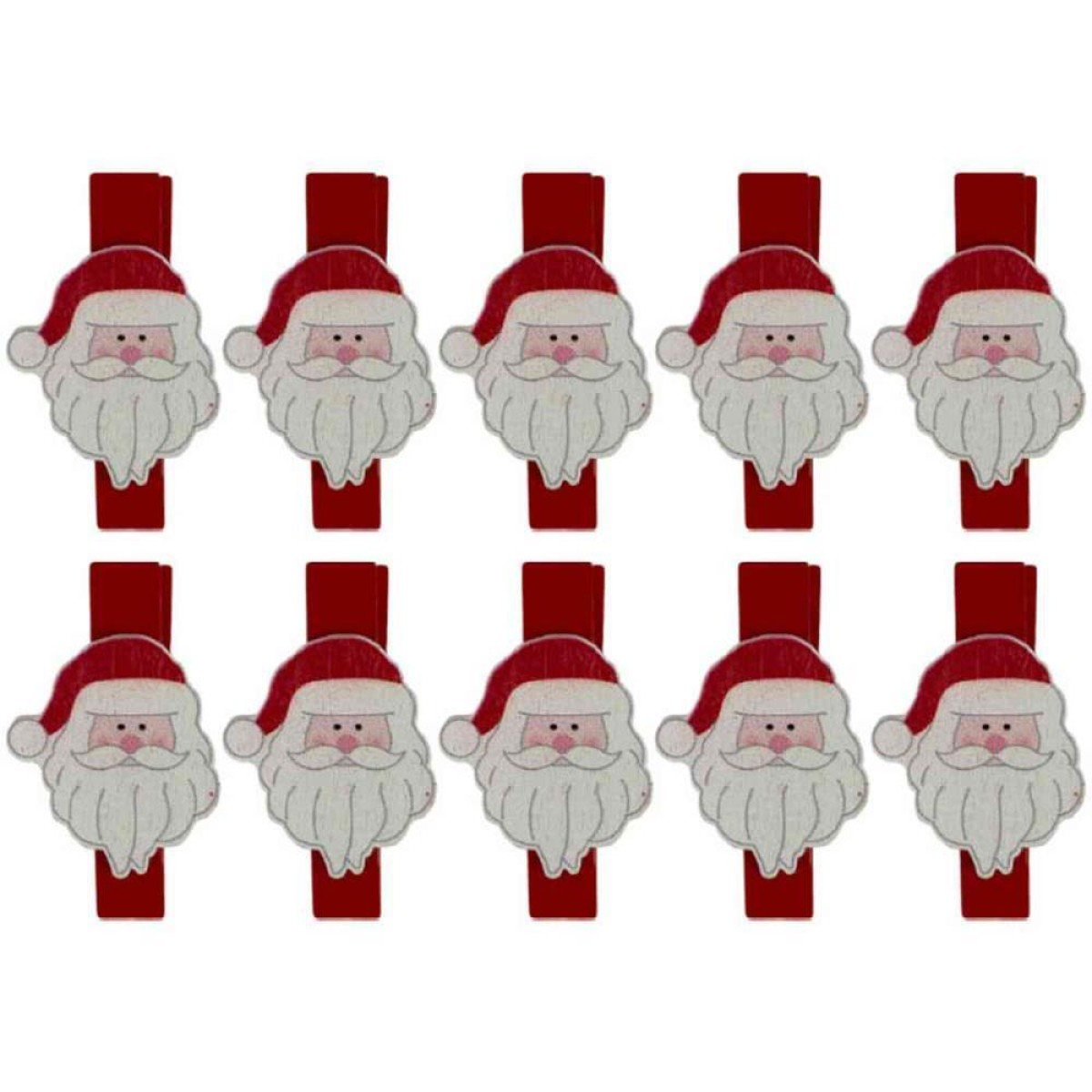 Artigo Para Decoracao Natal Miniatura Preg. Papai Noel 3,5cm