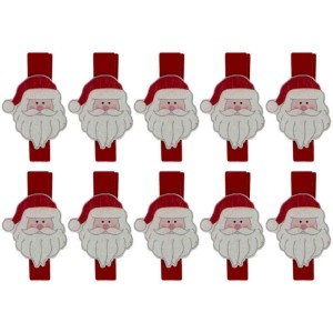 Artigo Para Decoracao Natal Miniatura Preg. Papai Noel 3,5cm