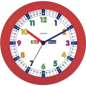 Relogio De Parede Redondo Educativo 24,5cm