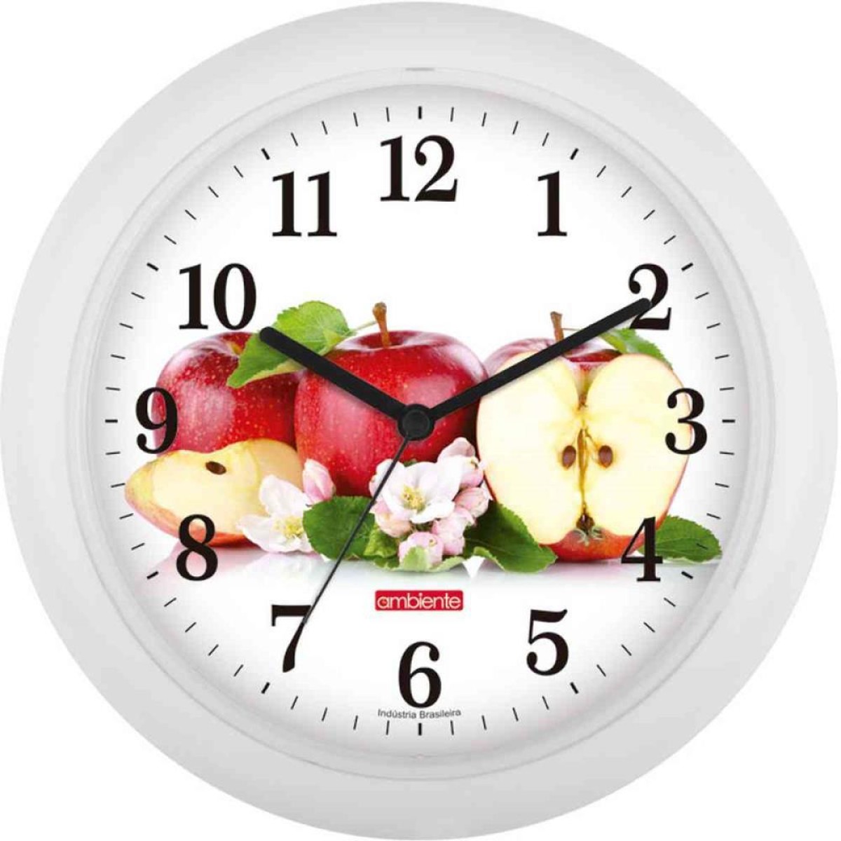 Relogio De Parede Redondo Frutas 24,5cm