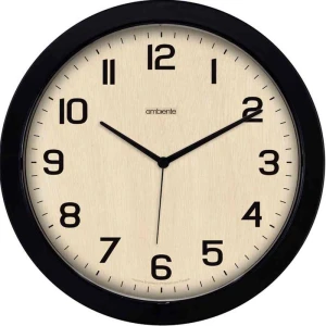 Relogio De Parede Redondo Fundo Bege 27,7cm