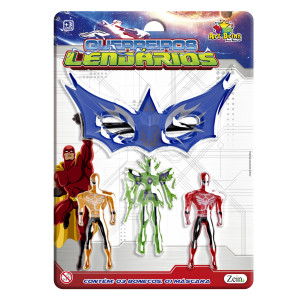 Boneco Herói Com Máscara Kit Com 3 Peças-841314-12749