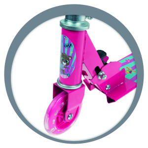 Patinete Com 2 Rodas E Luz Metal Girl-834895-18528