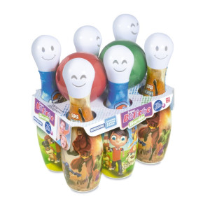 Jogo Super Boliche Divertido 6 Pinos Ilustrados E 2 Bolas-SBD125-775