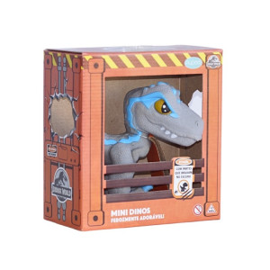 Animal Mini Blue Cinza Jurassic World 16 Cm - Caixa Litografada