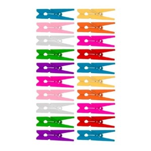 Mini Prendedor Colorido Com 20 Peças