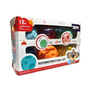 Primeira Infância Kit 6 Bolas De Vinil Multicolor Com Sensor 7 Cm - Caixa Litografada