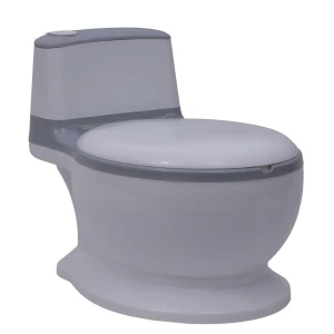 Banho E Higiene Troninho Com Som Cinza Design Ergonômico 32 Cm - Caixa Litografada