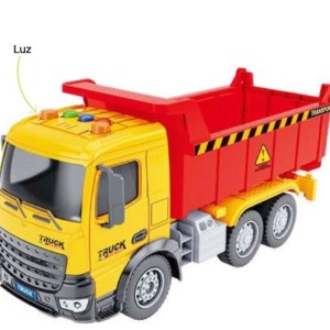 Veículo Caminhão Basculante Com Luz E Som 22 Cm - Caixa Litografada