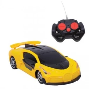 Brinquedo Carrinho Controle Remoto Sport Amarelo Com Luz 20 Cm - Caixa Litografada