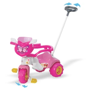 Triciclos Meg Com Cesta E Haste 81 Cm - Caixa Parda