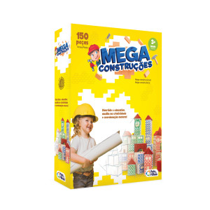 Kit Mega Construções Com Bloquinhos De Madeira 150 Peças